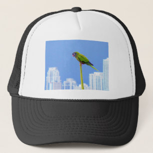 ~Parrot~ POP ART HAT, BLUE Truckerkappe