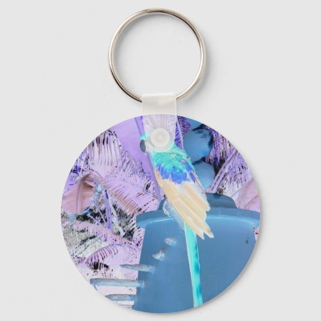 Parrot Pop Art Schlüsselanhänger (Vorderseite)