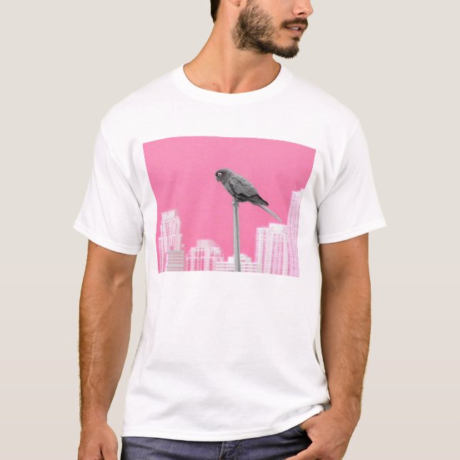 ~Parrot~ POP ART T-SHIRT, PINK T-Shirt (Vorderseite)