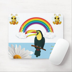 Parrot Rainbow Sun Blumenmousse Pad! Mousepad