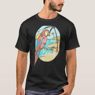 Parrot Retro Papagei Mama Tropical Palm Beach T-Shirt