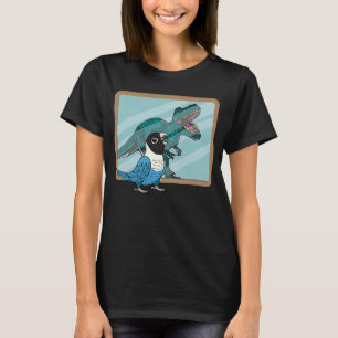 Parrot & Rex Reflection I Blue maskiert Lovebird T-Shirt