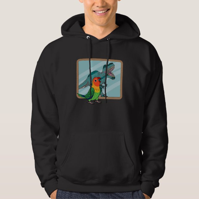 Parrot & Rex Reflection I Fischers Lovebird Hoodie (Vorderseite)