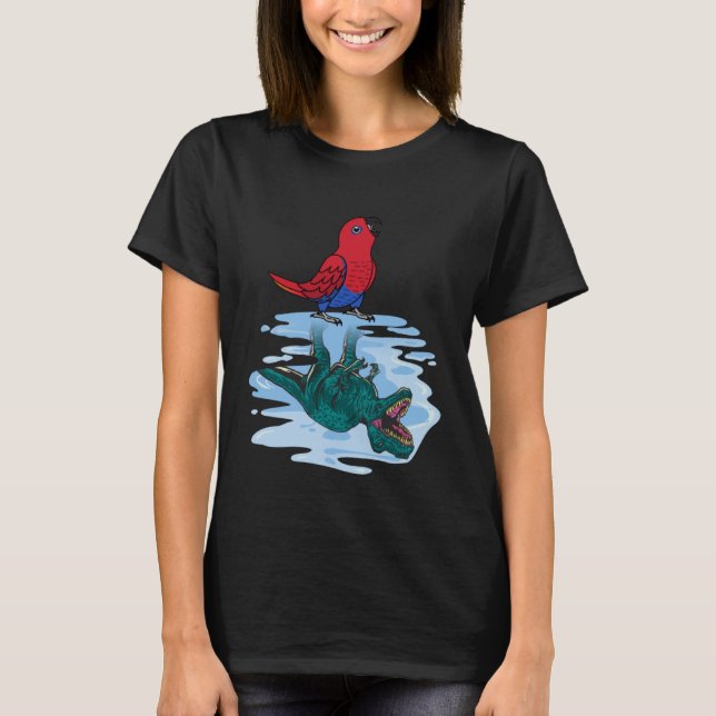 Parrot & Rex Reflektion I Eclectus weiblich T-Shirt (Vorderseite)