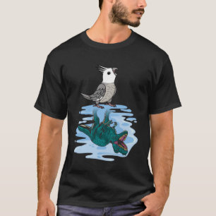 Parrot & Rex Reflektion I White konfrontiert Grau T-Shirt