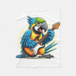 Parrot Rock Music Fleecedecke