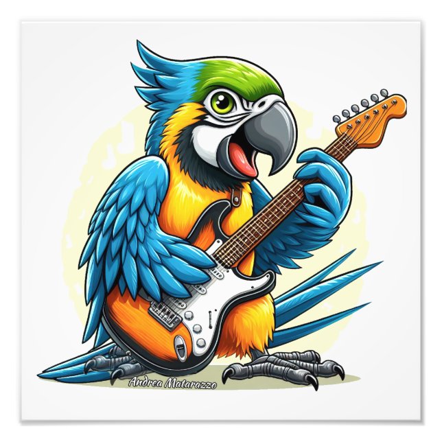 Parrot Rock Music Fotodruck (Vorne)