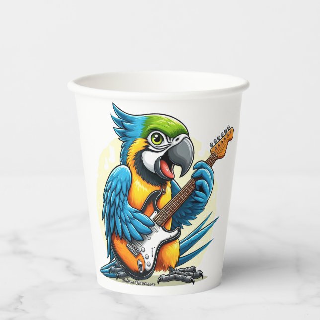 Parrot Rock Music Pappbecher (Vorderseite)