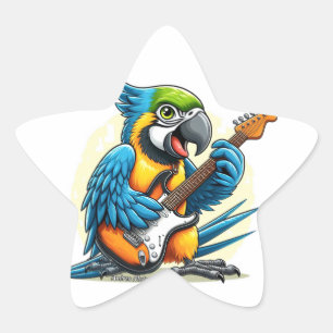 Parrot Rock Music Stern-Aufkleber