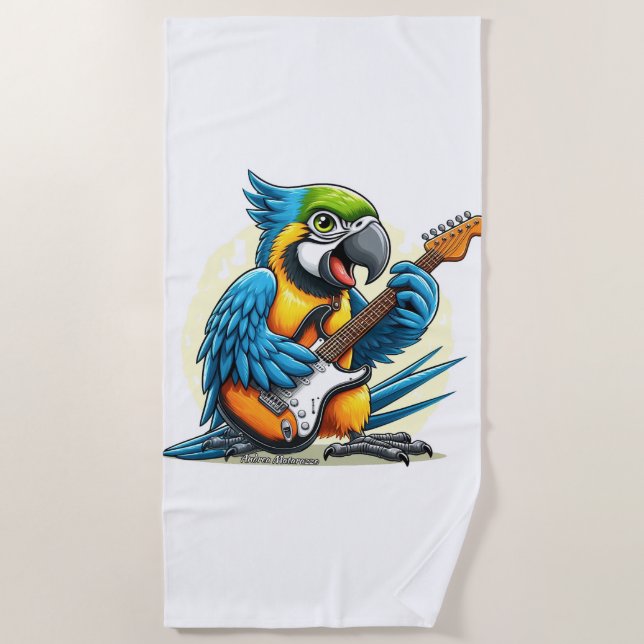 Parrot Rock Music Strandtuch (Vorderseite)