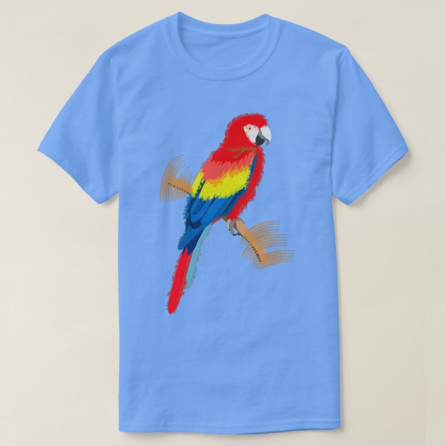 Parrot Scarlet Macaw farbenfroh T-Shirt (Design vorne)