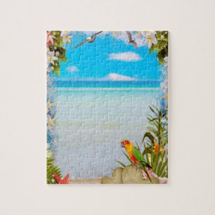 Parrot Seagull Beach Szene Puzzle