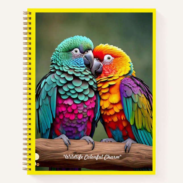 "Parrot Serenity Found" Notizbuch (Vorderseite)