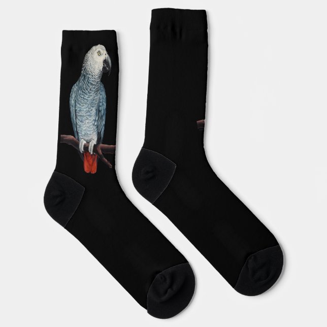 Parrot Socks Personalized African Grey Socks Socken (Rechts)