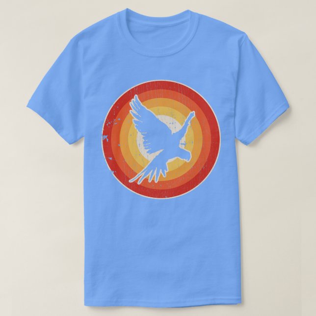 Parrot Sonnenuntergang Retro für Männer Frauen Mäd T-Shirt (Design vorne)