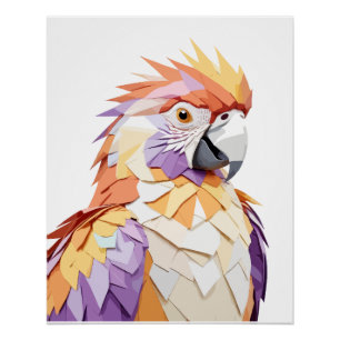 Parrot spielerisch Adorable Fun Tier farbenfrohe F Poster