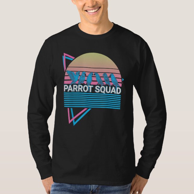 Parrot Squad Parrot Squad Cockatiel Retro T-Shirt (Vorderseite)