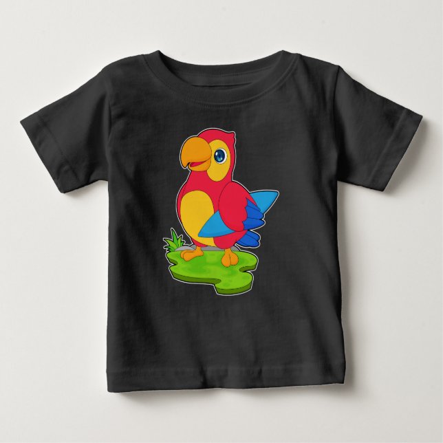 Parrot Surfboard Baby T-shirt (Vorderseite)