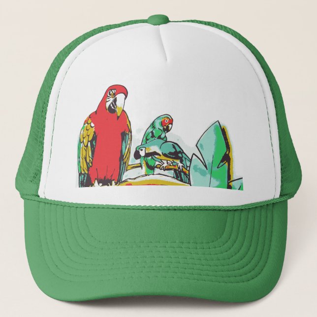 Parrot Trio Truckerkappe (Vorderseite)