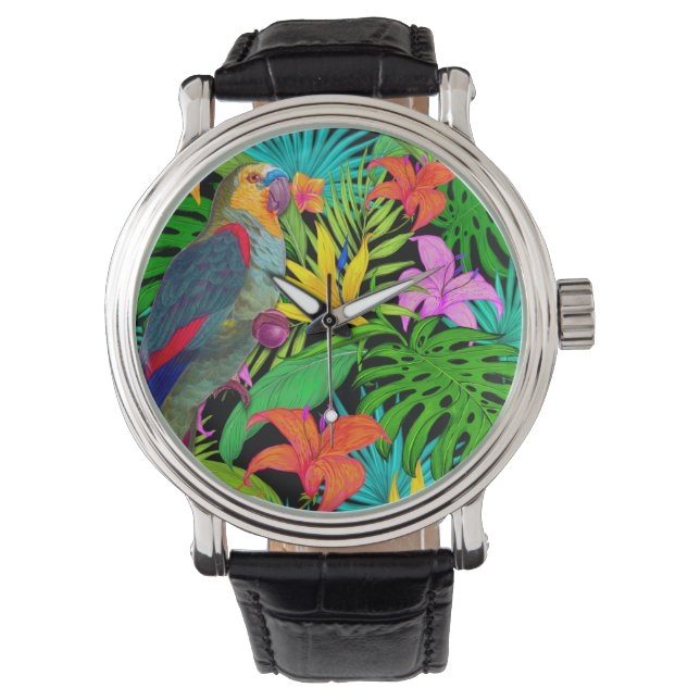 PARROT TROPICAL BIRD ARMBANDUHR (Vorderseite)