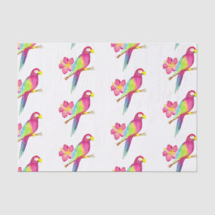 Parrot Tropical Watercolor Summer Party Seidenpapier