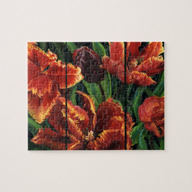 "Parrot Tulips Triptych" Puzzle (Horizontal)