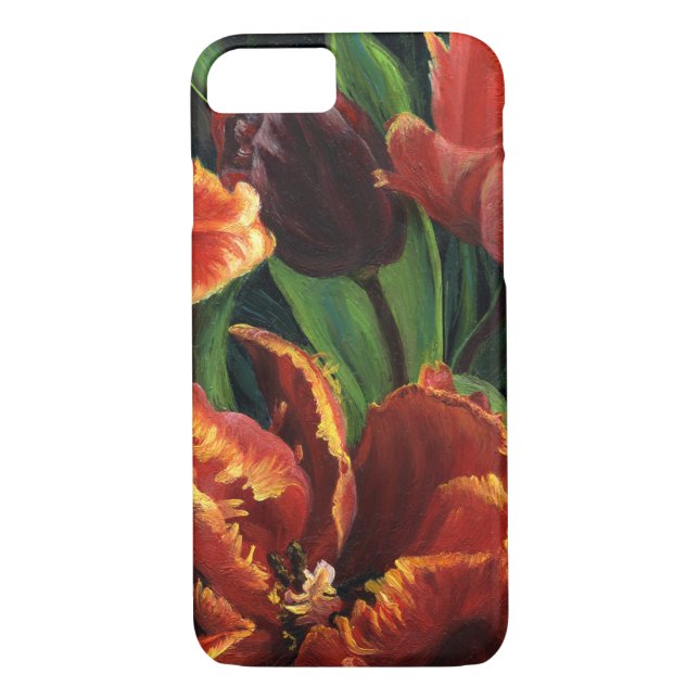 "Parrot Tulips Triptych" Telefonzelle Case-Mate iPhone Hülle (Rückseite)
