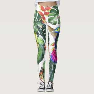 Parrot und Hummingbird tropisch Leggings