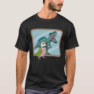 Parrot und Rex Reflektion I Mustache Parakeet T-Shirt