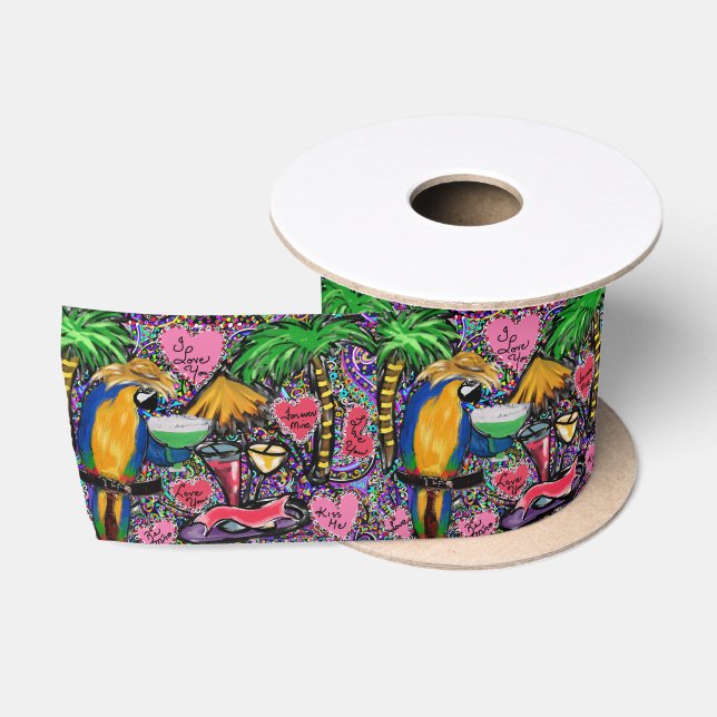 Parrot Valentine Satinband (Spule)