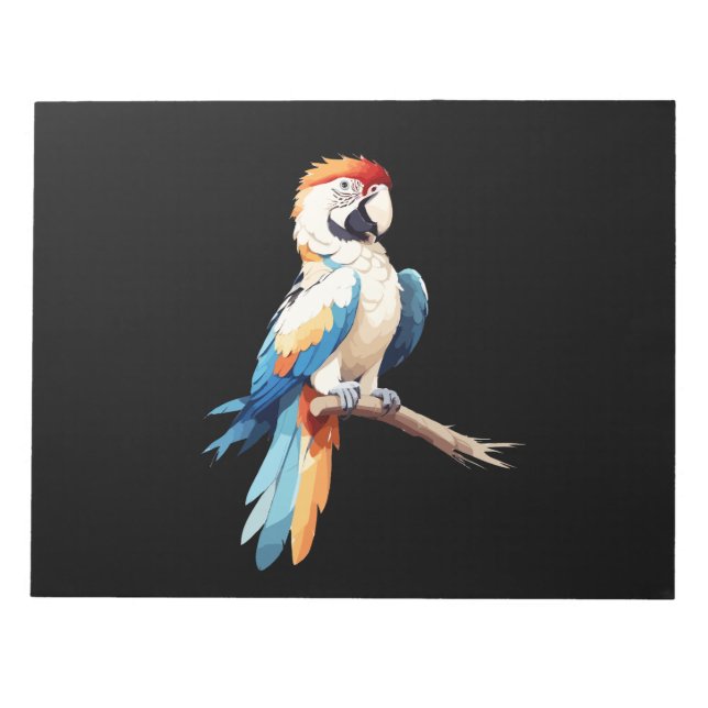 Parrot Vector Art mit lebhaften Farben Notizblock (Vorderseite)