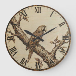 Parrot Wall Clock  Große Wanduhr