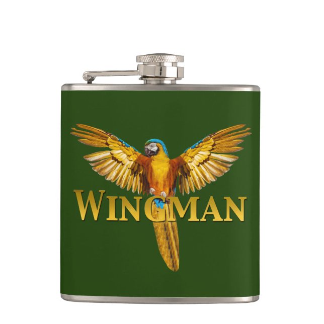 Parrot Wingman Flachmann (Vorderseite)