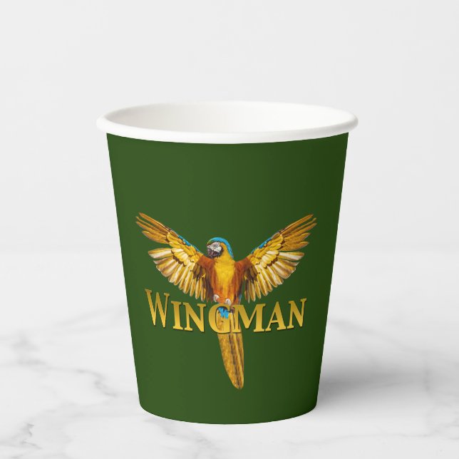 Parrot Wingman Pappbecher (Vorderseite)