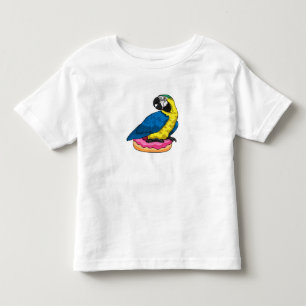 Parrot with Donut Kleinkind T-shirt