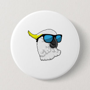 Parrot with Sungasse Button