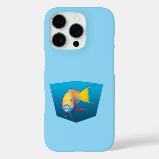 Parrotfish - blauer Hintergrund mit Designgradient Case-Mate iPhone Hülle (Rückseite)