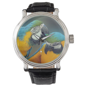 Parrots in love armbanduhr