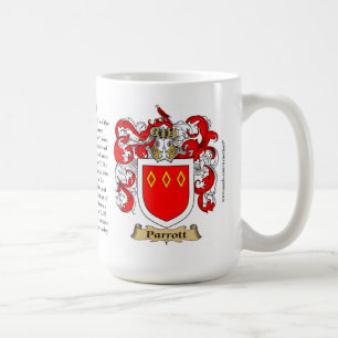Parrott Familien-Wappen Kaffeetasse
