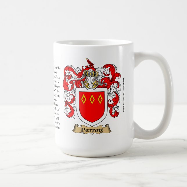 Parrott Familien-Wappen Kaffeetasse (Rechts)