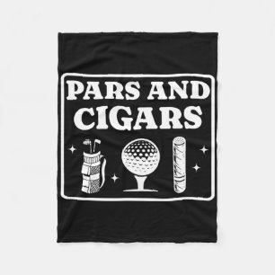 Pars und Zigarren Golf Liebhaber und Zigarrenrauch Fleecedecke