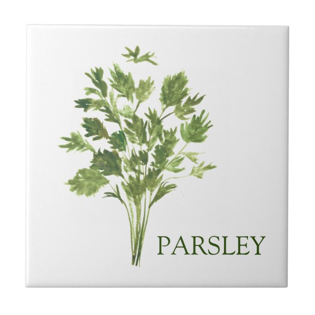 Parsley Herb Grüne Küche Kulinarisches Grün Fliese (Vorderseite)