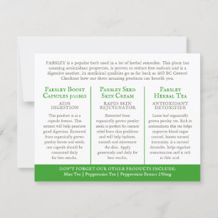 Parsley Kräuterpflanze Arzneimittel drei Arzneimit