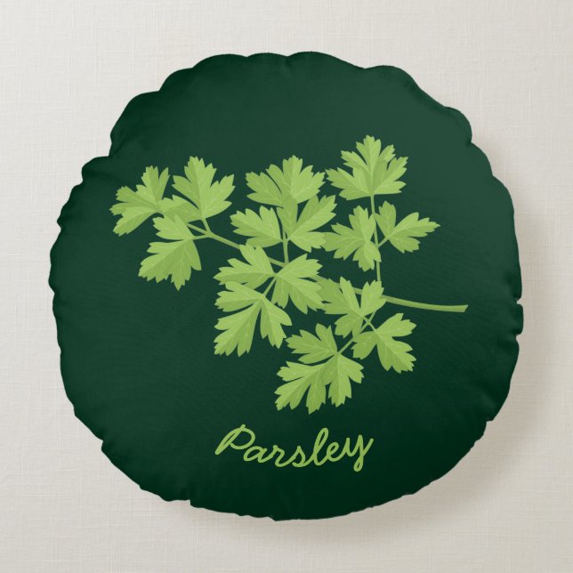 Parsley Rundes Kissen (Vorderseite)