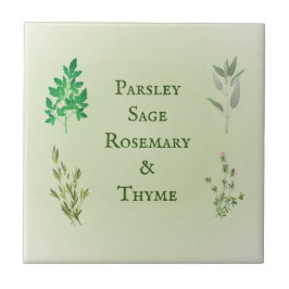 Parsley Sage Rosemary Thyme Herbal Keramik Tile Fliese