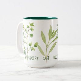 Parsley Sage Rosemary & Thyme Tall Zweifarbige Tasse