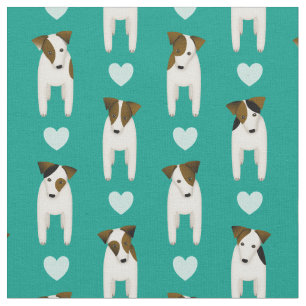 Parson Jack Russell hunde w herzen JEDE Farbe Stoff