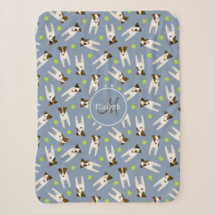 Parson Jack Russell im Tennisball-Muster  Sherpadecke