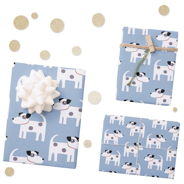 Parson Jack Russell Terrier Dog Geschenkpapier Set (Parson Jack Russell terrier dog pattern gift wrapping paper )