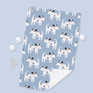 Parson Jack Russell Terrier Dog Pattern Blue Golfhandtuch